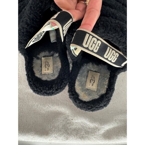 Ugg Fluff Yeah Slide Sandals Black Size 6 - Picture 5 of 6